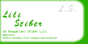 lili stiber business card